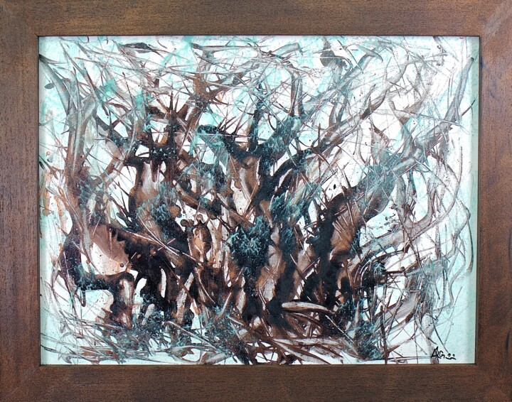 Baumgruppe 绘画, 13x16.9 in