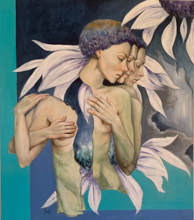 Intimate flowering Painting, 31.5x27.6 in