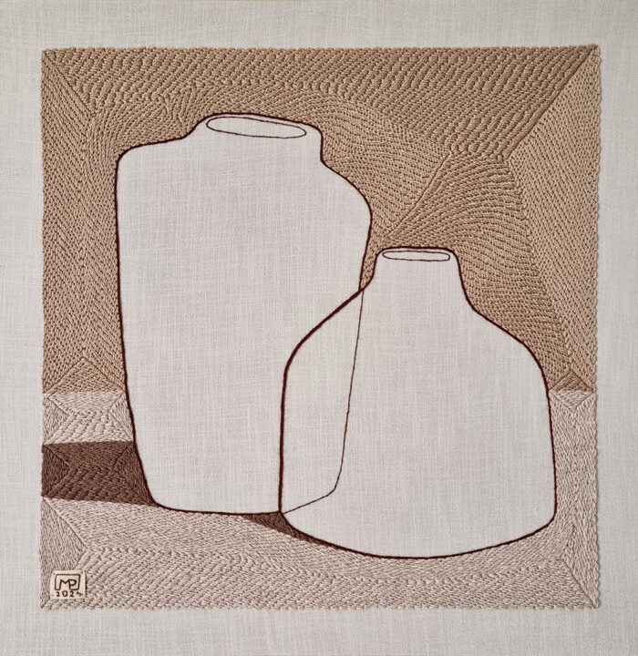 Vase Composition XII’24 纺织艺术, 23.6x23.6 in