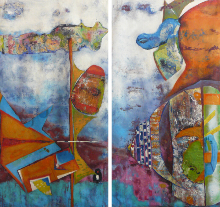 绘画,  66.9x70.9 in 