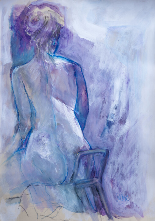 Une femme, de dos 绘画, 23.6x15.8 in