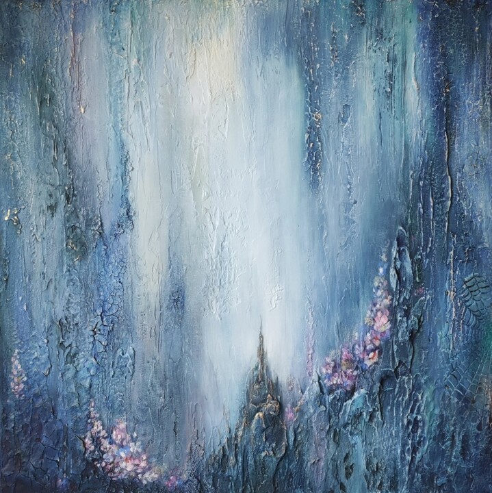 "Таинственный замок" 绘画, 19.7x19.7 in