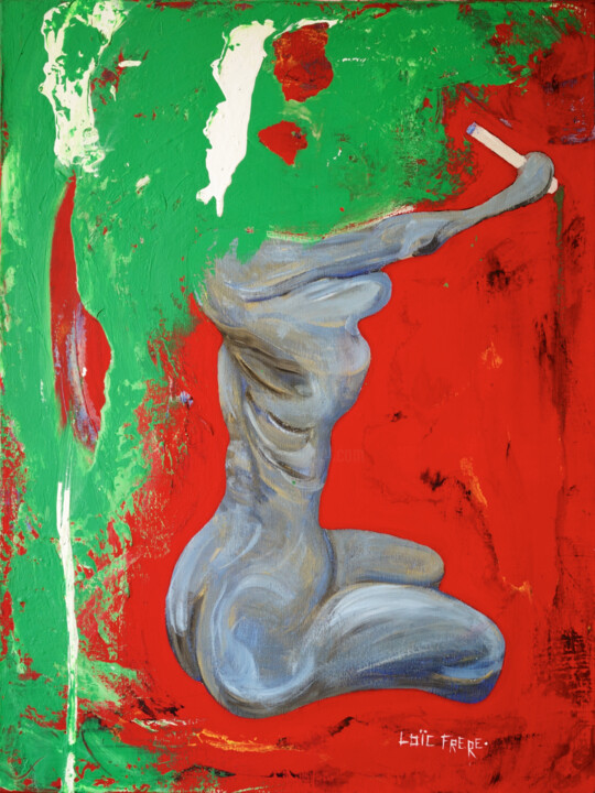 N° 336 - Femme sous un arbre écrivant 绘画, 24x18.1 in