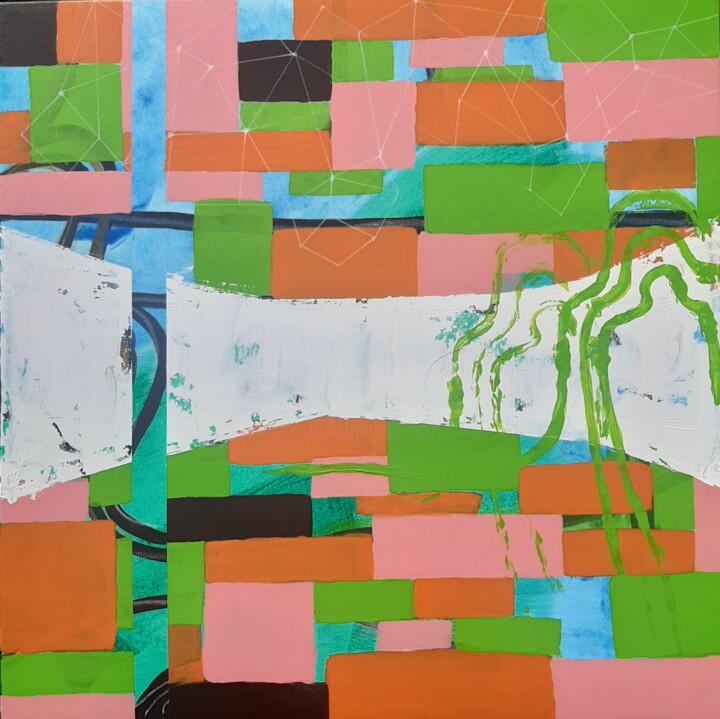 Interconnection 绘画, 31.5x31.5 in