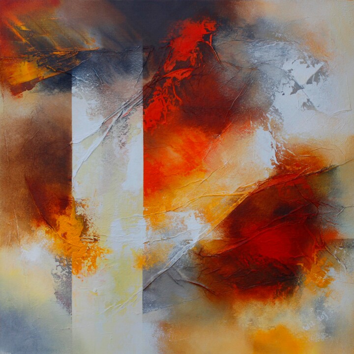 Peinture intitulée "Abstract80 09-05" par Wil Lof, Œuvre d'art originale, Acrylique Monté sur Châssis en bois