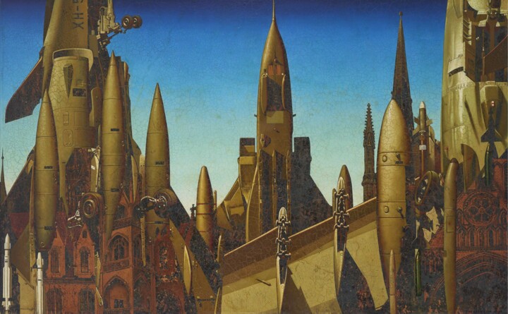 City 2 绘画, 49.2x78.7 in