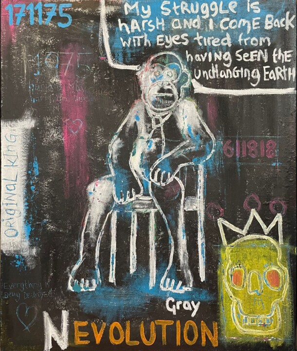 Nevolution 绘画, 47.2x39.4 in