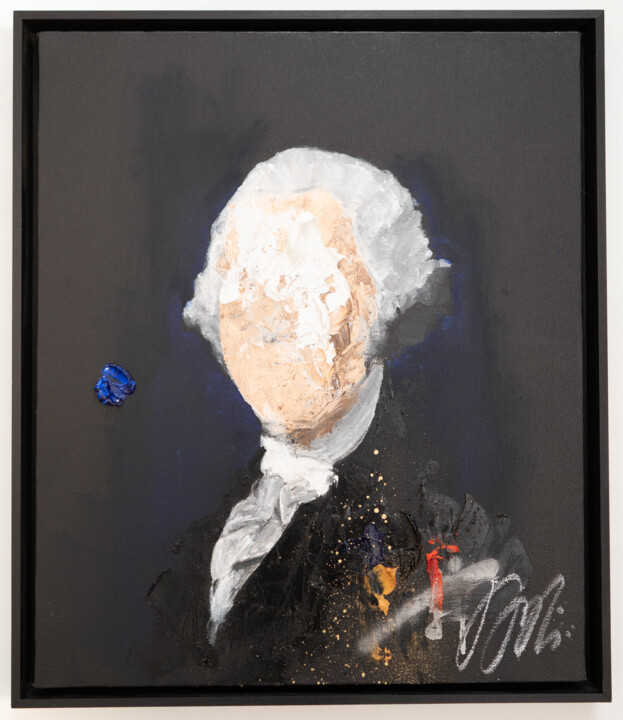 UNTITLED Portrait work (George Washington) 绘画, 17.9x14.6 in