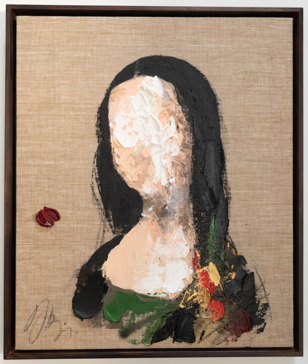 UNTITLED Portrait work (Mona Lisa) 绘画, 17.9x15 in