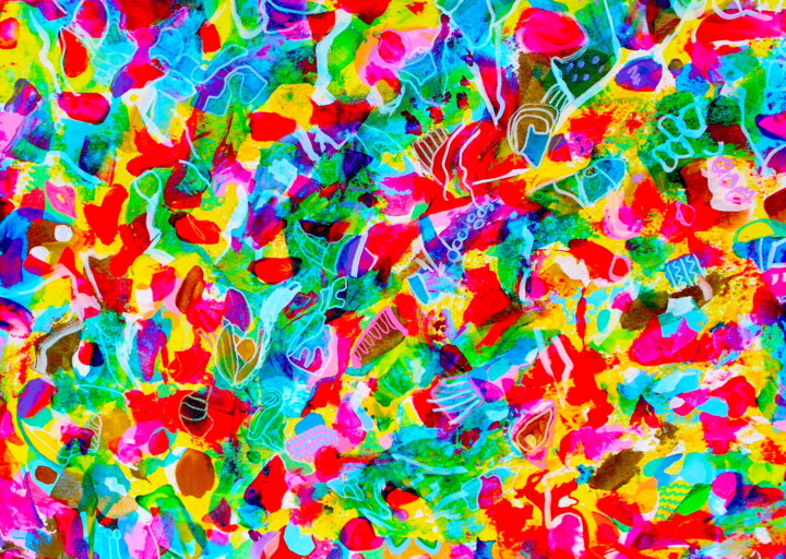 Painting titled "316. Giardino: A Vi…" by Veera Zukova, Original Artwork, Acrylic Mounted on Wood Stretcher frame