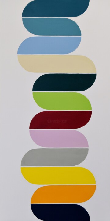 "Formation #19" başlıklı Tablo Astrid Stoeppel tarafından, Orijinal sanat, Akrilik Ahşap Sedye çerçevesi üzerine monte edilm…