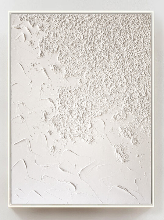 Painting titled "White snow" by Cristina Simeoni, Original Artwork, Acrylic Mounted on Wood Stretcher frame