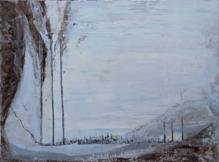 Peinture intitulée "Le chateau d'If" par Sophie Gerin, Œuvre d'art originale, Huile Monté sur Châssis en bois