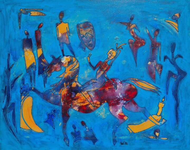 Parade 绘画, 15.8x19.7 in