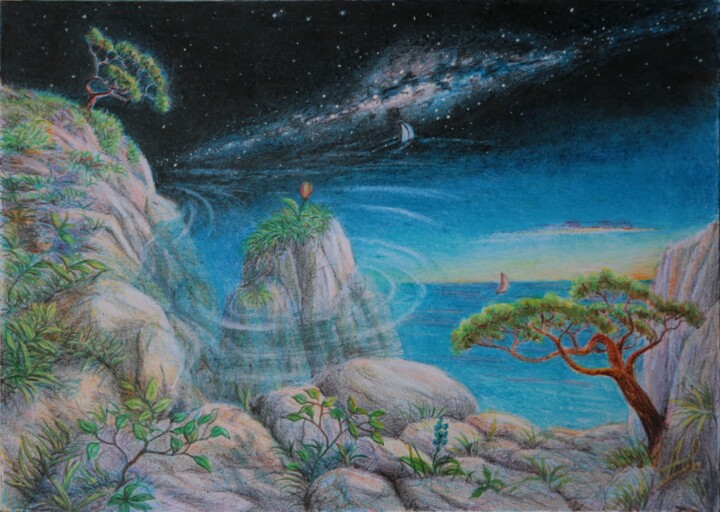 Space waves 图画, 8.3x11.6 in