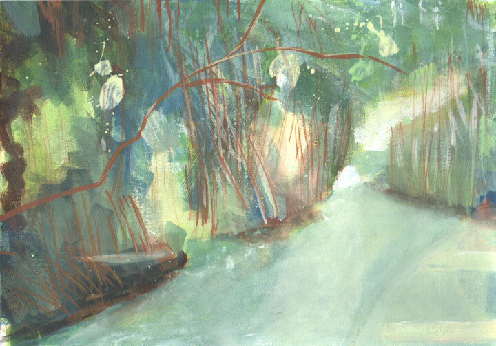 Peinture intitulée "Invitation au voyage" par Sophie Gerin, Œuvre d'art originale, Aquarelle Monté sur Carton