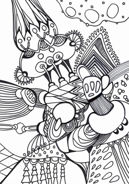 Tekening getiteld "386. Chocolate Cook…" door Veera Zukova, Origineel Kunstwerk, Marker