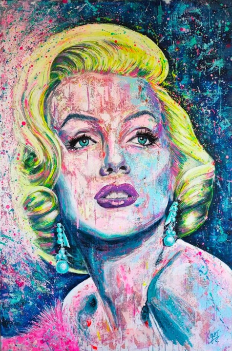 Marilyn M Blue Tablo, 59,1x39,4 in