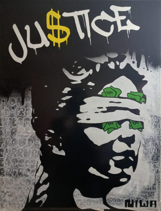 Ju$tice 绘画, 31.5x23.6 in