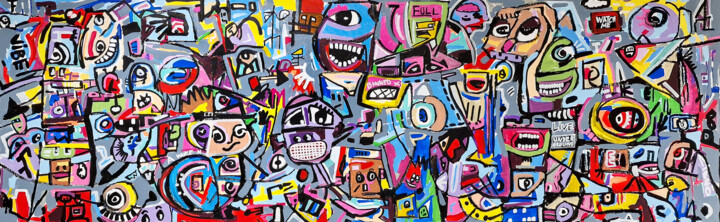 Going back Underground 绘画, 24x75 in