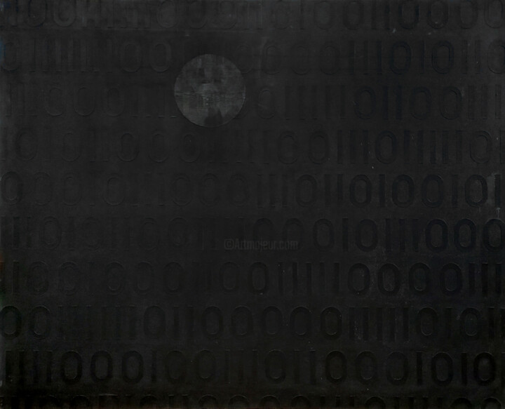 Digital Moon 绘画, 51.2x63.8 in