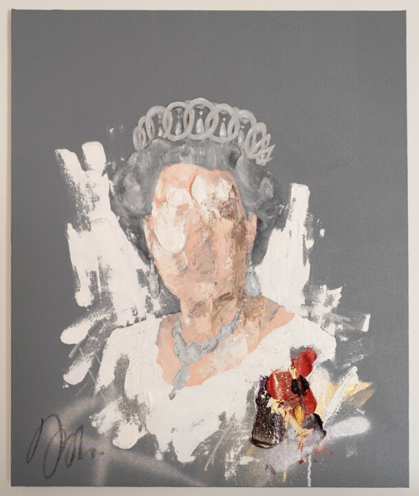UNTITLED Portrait work. (Elizabeth II) 绘画, 28.6x23.9 in