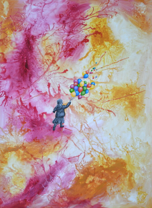 Off to the party 绘画, 51.2x38 in