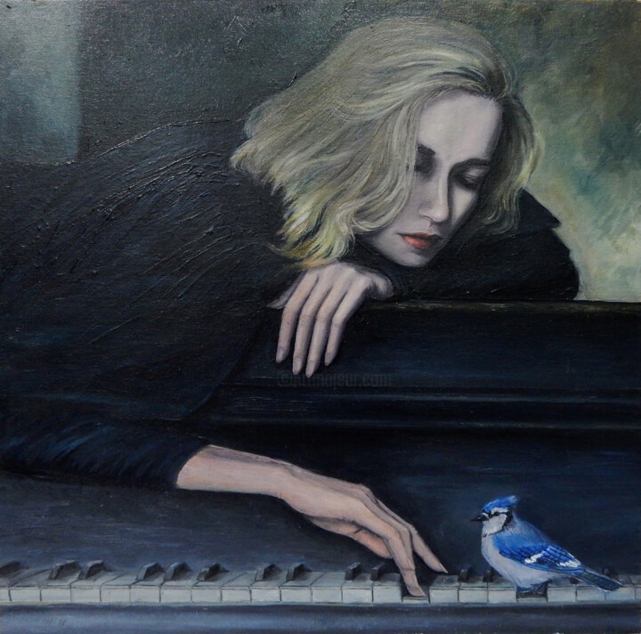 Blue jay Tablo, 19,7x19,7 in