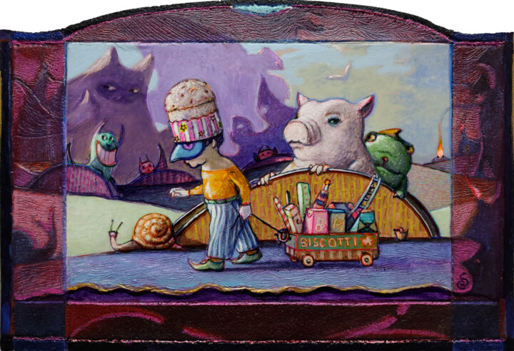 THE PASTRY CHEF'S DREAMS 绘画, 11x15.8 in