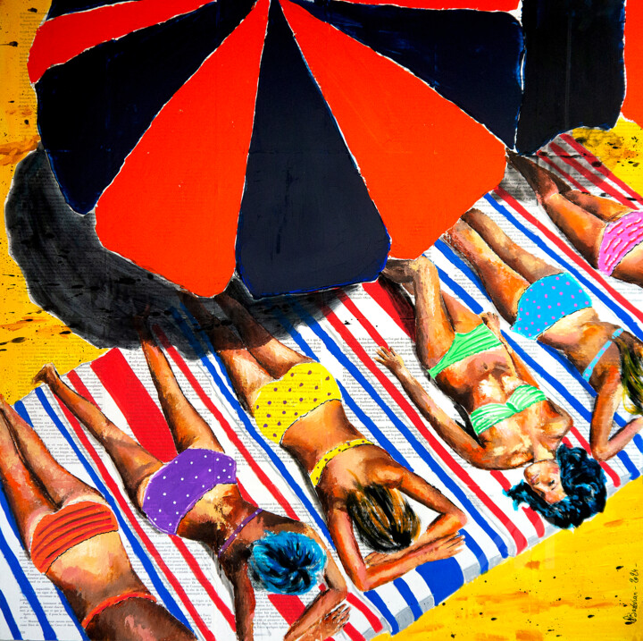 "Portrait Summer in…" başlıklı Tablo Bazévian Delacapucinière tarafından, Orijinal sanat, Petrol Ahşap Sedye çerçevesi üzeri…