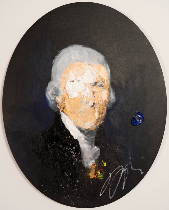 UNTITLED Portrait work (Thomas Jefferson) 绘画, 19.7x15.8 in