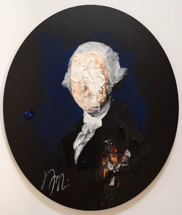 UNTITLED Portrait work. (George Washington) 绘画, 27.6x23.6 in