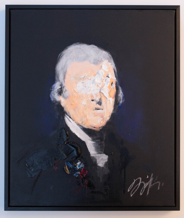 Title "Thomas Jefferson" 绘画, 17.9x15 in