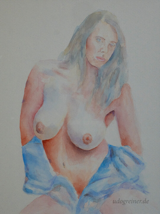 Akt Aq 6/24 绘画, 15.8x11.8 in