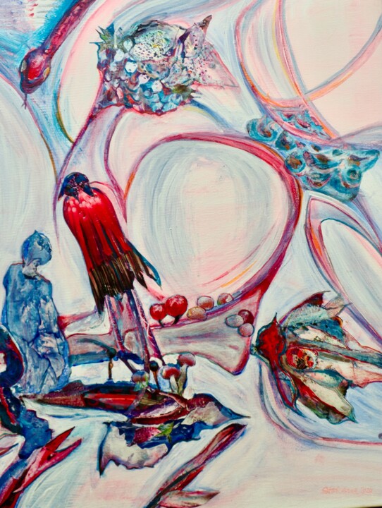 raumgreifende Illusion 绘画, 31.5x27.6 in