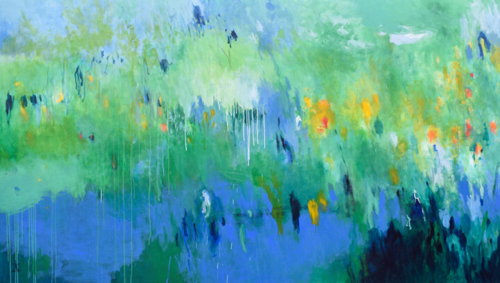 「Between the Sky and…」というタイトルの絵画 Misako Chidaによって, オリジナルのアートワーク, アクリル