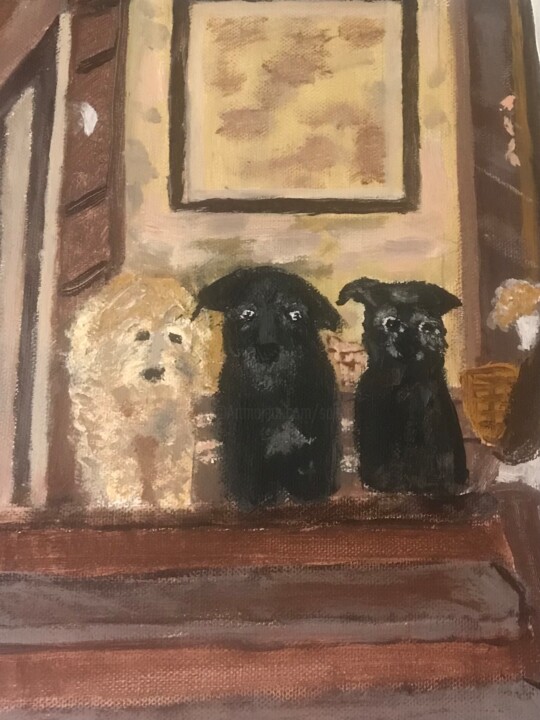 Les fiilles 绘画, 11.8x9.8 in