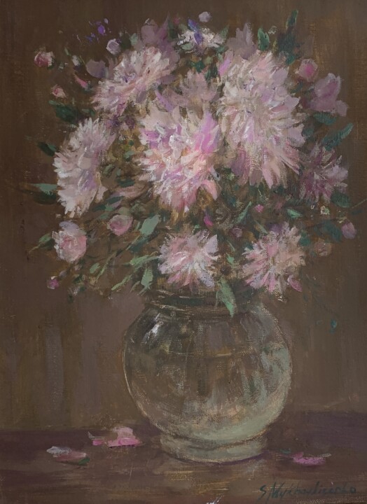 Asters 绘画, 15.8x11.8 in