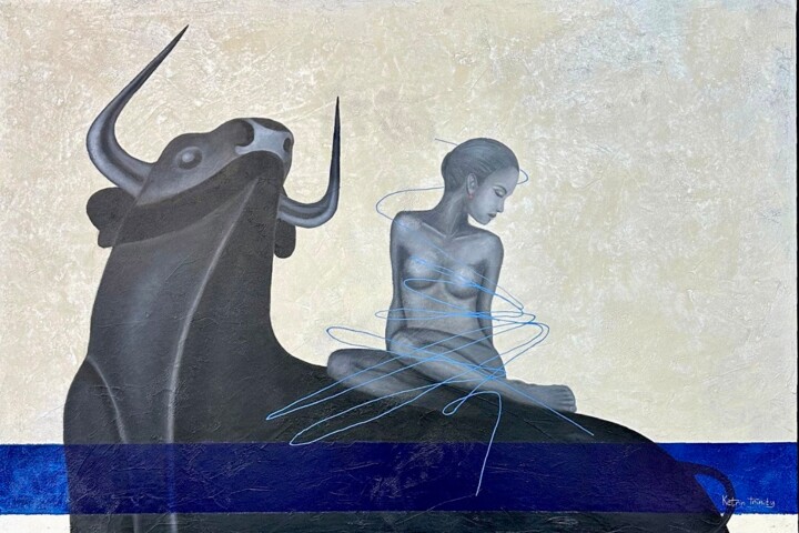 The Kidnapping of Europa 绘画, 31.5x47.2 in