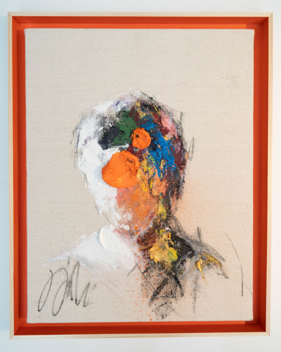 Orange Portrait work 绘画, 16.1x12.5 in