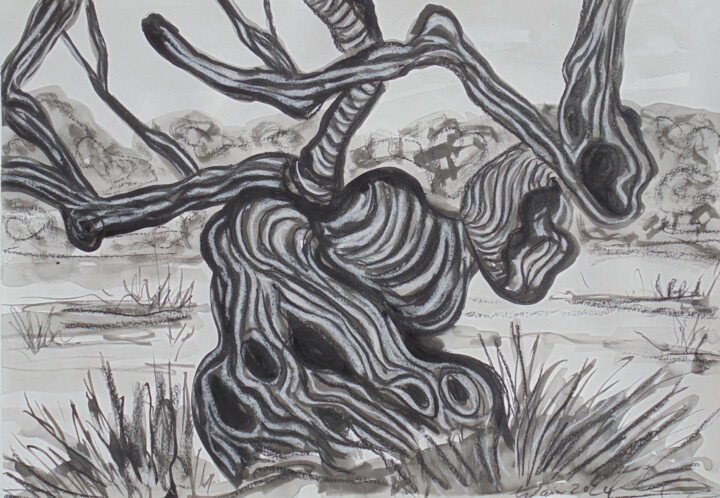 Olive Tree 7 Painting, 16.5x23.2 in