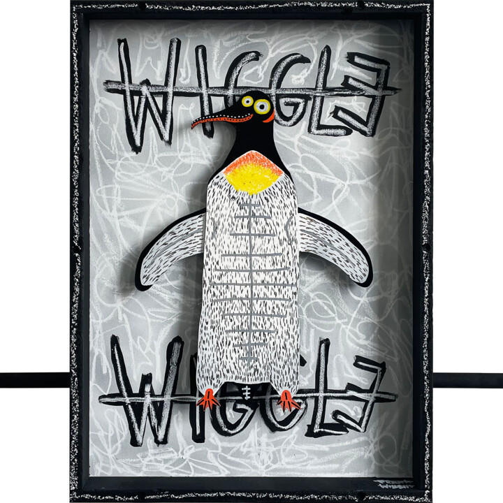 WIGGLE WIGGLE #1 绘画, 27.6x27.6 in