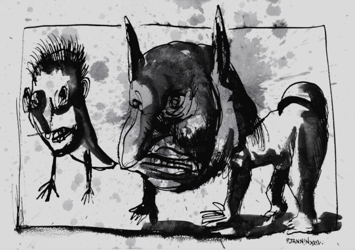 Hot dog Drawing, 8.3x11.7 in
