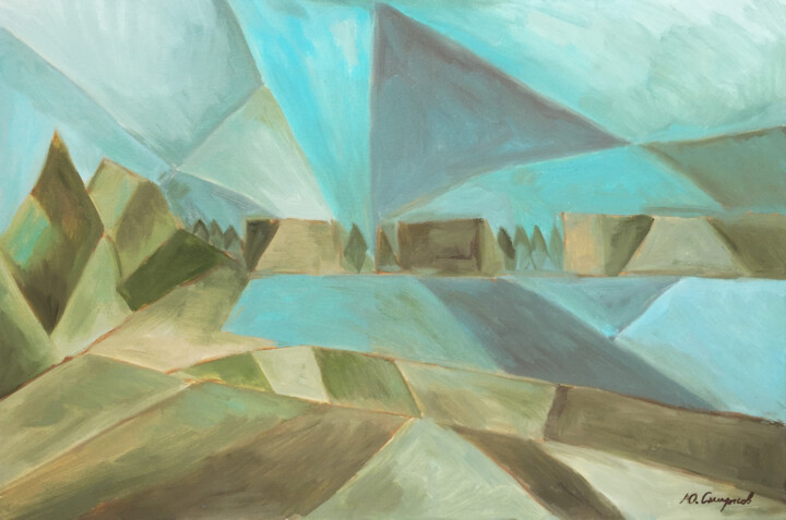 Meshcherskoye Lake 2 绘画, 15.8x23.6 in