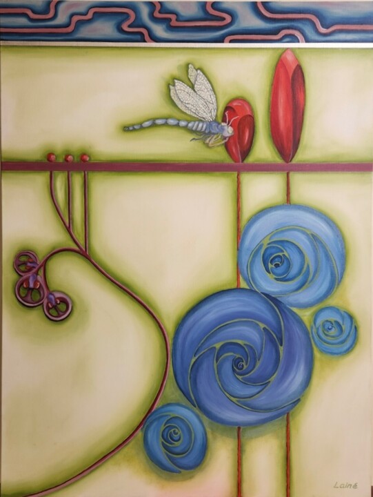 Couchant bleuté 绘画, 47.2x35.4 in