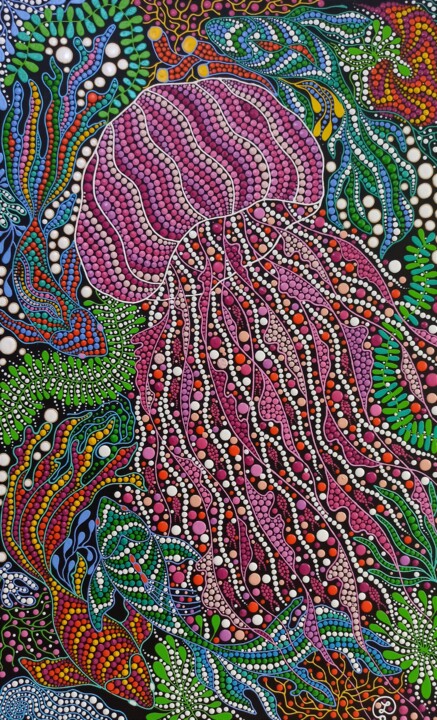 Jellyfish 2 绘画, 31.5x19.7 in