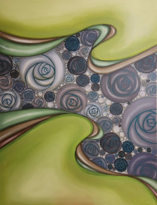 Louange d'une nuit de printemps 1/3 绘画, 47.2x35.4 in