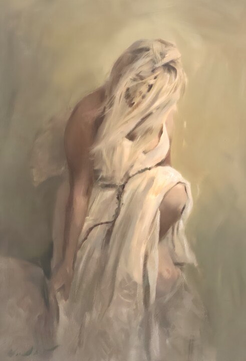 'Clipped Wings Of An Angel' 绘画, 17x12 in