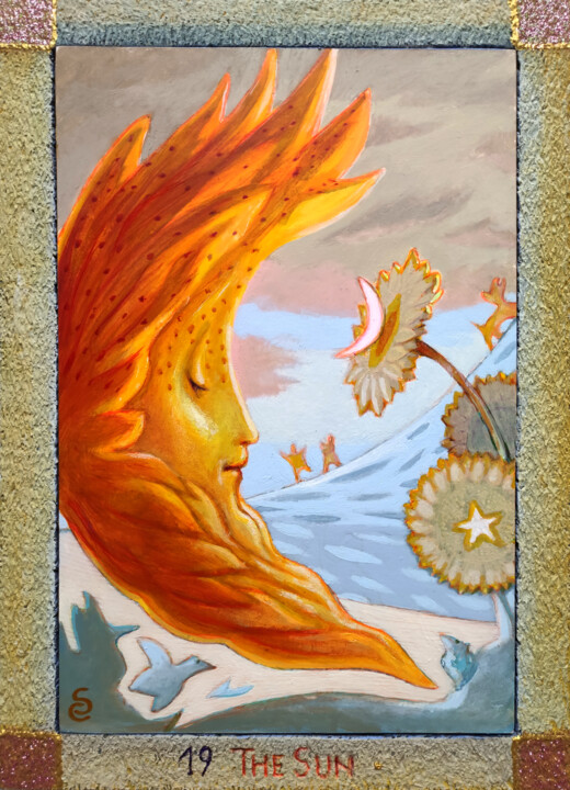 THE SUN, 19 绘画, 13.8x9.8 in