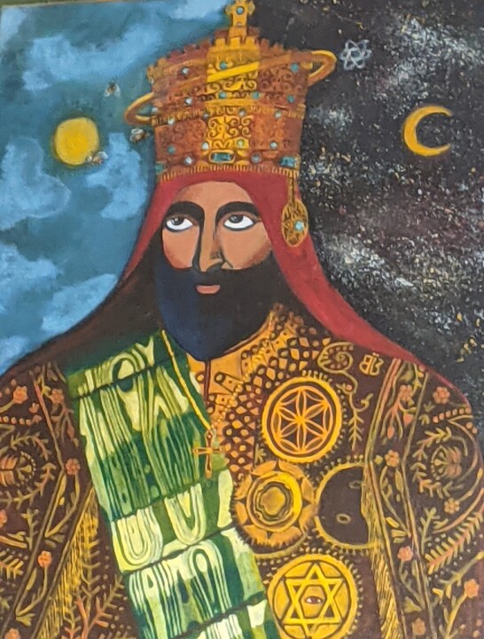 God Sélassié emperor 绘画, 27.6x19.7 in